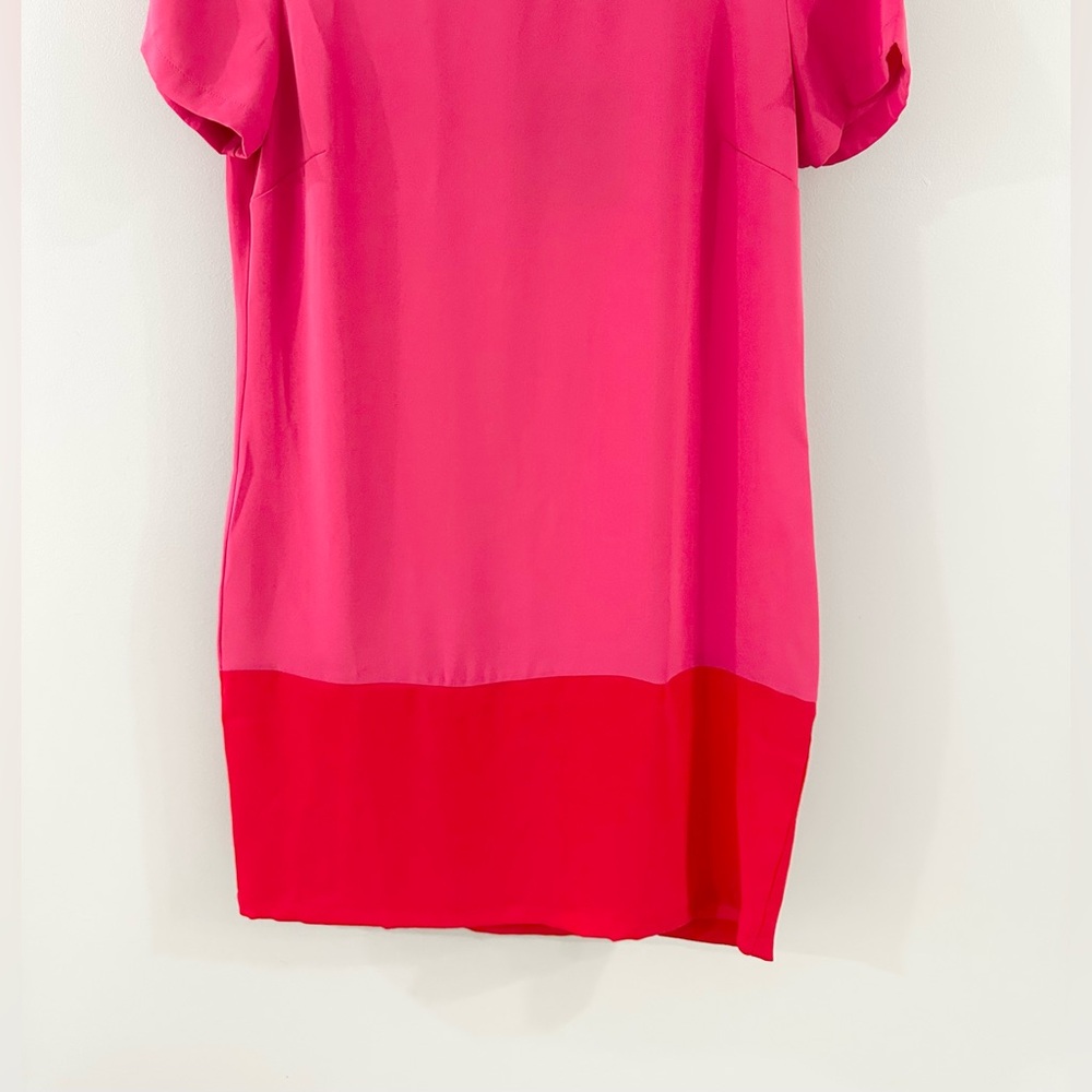 NWT Cynthia Rowley Short Sleeve Colorblock Dress Pink & Red Size 2 - Picture 4 of 6